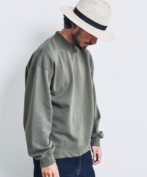 Magine（マージン）の「URAKE MOCK NECK SWEAT:裏毛 モックネック スウェット ロングスリーブ 23SS（スウェット・メンズ・グレー/グレイッシュベージュ/ブラック/オリーブ・44/46/48）」の18枚目の写真