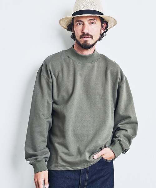 Magine（マージン）の「URAKE MOCK NECK SWEAT:裏毛 モックネック スウェット ロングスリーブ 23SS（スウェット・メンズ・グレー/グレイッシュベージュ/ブラック/オリーブ・44/46/48）」の19枚目の写真