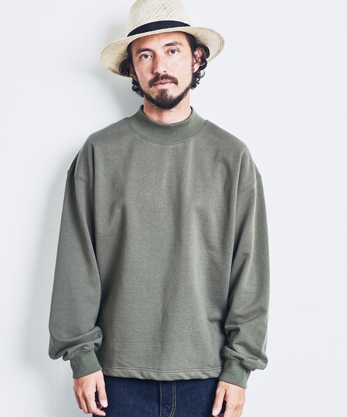Magine（マージン）の「URAKE MOCK NECK SWEAT:裏毛 モックネック スウェット ロングスリーブ 23SS（スウェット・メンズ・グレー/グレイッシュベージュ/ブラック/オリーブ・44/46/48）」の20枚目の写真