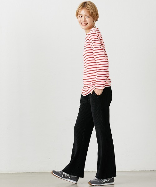 Le temps riche(ルタンリッシュ)の「バスクボーダーロングスリーブTシャツ<Le temps riche>(Tシャツ/カットソー・レディース・ホワイト×ブルー/ホワイト×ネイビー/ホワイト×レッド・M/L/LL)」の5枚目の写真