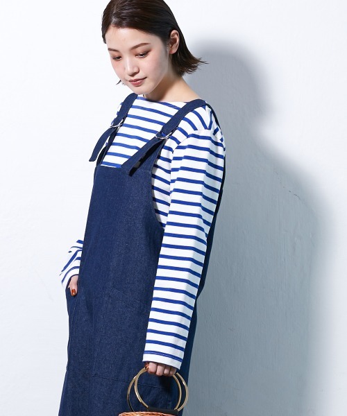 Le temps riche(ルタンリッシュ)の「バスクボーダーロングスリーブTシャツ<Le temps riche>(Tシャツ/カットソー・レディース・ホワイト×ブルー/ホワイト×ネイビー/ホワイト×レッド・M/L/LL)」の7枚目の写真