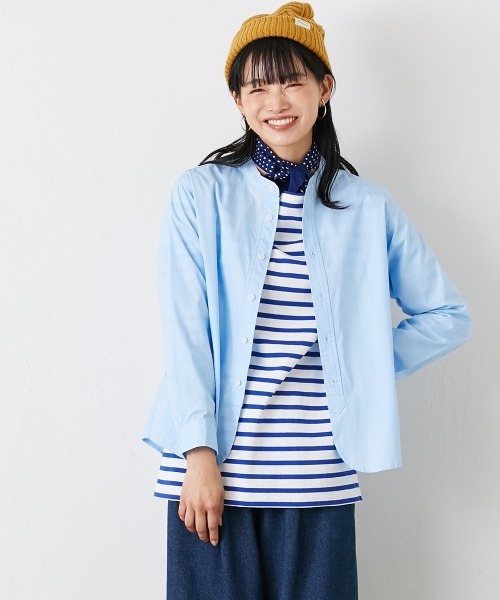 Le temps riche(ルタンリッシュ)の「バスクボーダーロングスリーブTシャツ<Le temps riche>(Tシャツ/カットソー・レディース・ホワイト×ブルー/ホワイト×ネイビー/ホワイト×レッド・M/L/LL)」の16枚目の写真