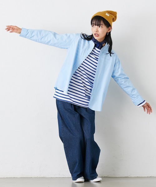 Le temps riche(ルタンリッシュ)の「バスクボーダーロングスリーブTシャツ<Le temps riche>(Tシャツ/カットソー・レディース・ホワイト×ブルー/ホワイト×ネイビー/ホワイト×レッド・M/L/LL)」の17枚目の写真