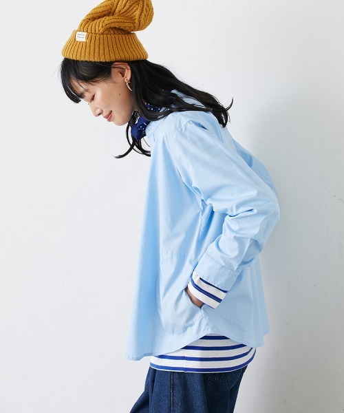 Le temps riche(ルタンリッシュ)の「バスクボーダーロングスリーブTシャツ<Le temps riche>(Tシャツ/カットソー・レディース・ホワイト×ブルー/ホワイト×ネイビー/ホワイト×レッド・M/L/LL)」の18枚目の写真