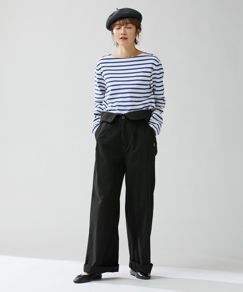 Le temps riche(ルタンリッシュ)の「バスクボーダーロングスリーブTシャツ<Le temps riche>(Tシャツ/カットソー・レディース・ホワイト×ブルー/ホワイト×ネイビー/ホワイト×レッド・M/L/LL)」の14枚目の写真