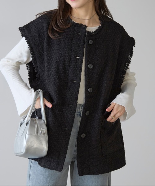 週末限定お値下げMaison de dolce ツイードベスト maison de Dolce. | 2025SS New Collection🌸candy tweed vest