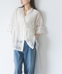 Noble（ノーブル）の「●シアーオーガンジーフロントギャザーブラウス（シャツ/ブラウス）」