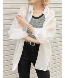 MURUA | シアーシャイニーボリュームシャツ(シャツ/ブラウス)