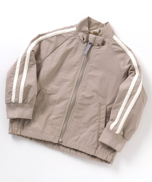 apres les cours（アプレレクール）の「【撥水加工】ゆったりサイドラインブルゾン（ブルゾン・キッズ・ベージュ/エメラルド・120/100/80/130/90/110）」の2枚目の写真