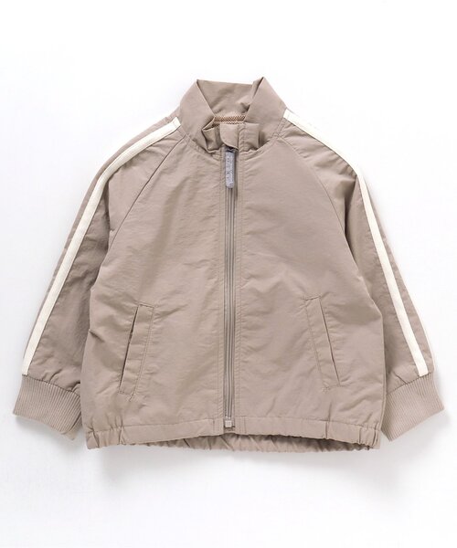 apres les cours（アプレレクール）の「【撥水加工】ゆったりサイドラインブルゾン（ブルゾン・キッズ・ベージュ/エメラルド・120/100/80/130/90/110）」の4枚目の写真