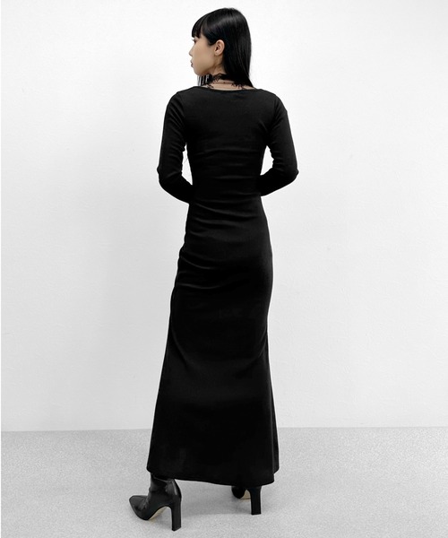 セール】【LVEU.】サイドギャザーマーメイドワンピース / ワンピース