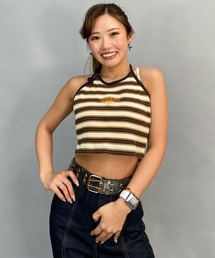 DC/ディーシー TELECO SLEEVELESS23 ウィメンズ テレコ スリーブレス ショート丈 セットアップ対応 LSL232404