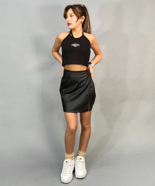 DC(ディーシー)の「DC/ディーシー TELECO SLEEVELESS23 ウィメンズ テレコ スリーブレス ショート丈 セットアップ対応 LSL232404(タンクトップ・レディース・ブラウン/グリーン/ブラック/ブルー・S/M)」の7枚目の写真