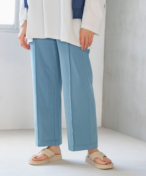 niko and...（ニコアンド）の「マルチストレッチセルフカットパンツ（その他パンツ・レディース・イエロー/マルーン/グリーン/ブラック/サックスブルー・MEDIUM/LARGE）」の3枚目の写真