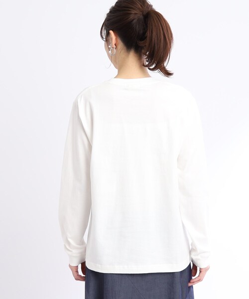 Reflect(リフレクト)の「【WORLD for the World/洗える】ハートロングスリーブTシャツ(Tシャツ/カットソー・レディース・ブラック/ライトパープル・09)」の6枚目の写真