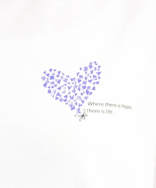 Reflect(リフレクト)の「【WORLD for the World/洗える】ハートロングスリーブTシャツ(Tシャツ/カットソー・レディース・ブラック/ライトパープル・09)」の15枚目の写真