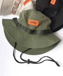 UNIVERSAL OVERALL（ユニバーサルオーバーオール）の「UNIVERSAL OVERALL/ユニバーサルオーバーオール Cotton Safari Hat/コットン サファリハット/アドベンチャーハット/バケットハット/ワンポイントロゴハット（ハット・レディース）」