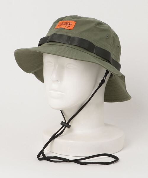 UNIVERSAL OVERALL（ユニバーサルオーバーオール）の「UNIVERSAL OVERALL/ユニバーサルオーバーオール Cotton Safari Hat/コットン サファリハット/アドベンチャーハット/バケットハット/ワンポイントロゴハット（ハット・メンズ・ブラック/ダークグリーン/アイボリー・FREE）」の17枚目の写真