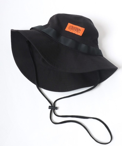 UNIVERSAL OVERALL（ユニバーサルオーバーオール）の「UNIVERSAL OVERALL/ユニバーサルオーバーオール Cotton Safari Hat/コットン サファリハット/アドベンチャーハット/バケットハット/ワンポイントロゴハット（ハット・メンズ・ブラック/ダークグリーン/アイボリー・FREE）」の15枚目の写真