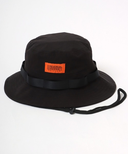 UNIVERSAL OVERALL（ユニバーサルオーバーオール）の「UNIVERSAL OVERALL/ユニバーサルオーバーオール Cotton Safari Hat/コットン サファリハット/アドベンチャーハット/バケットハット/ワンポイントロゴハット（ハット・メンズ・ブラック/ダークグリーン/アイボリー・FREE）」の13枚目の写真