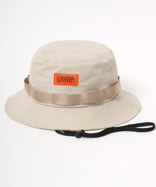 UNIVERSAL OVERALL（ユニバーサルオーバーオール）の「UNIVERSAL OVERALL/ユニバーサルオーバーオール Cotton Safari Hat/コットン サファリハット/アドベンチャーハット/バケットハット/ワンポイントロゴハット（ハット・メンズ・ブラック/ダークグリーン/アイボリー・FREE）」の21枚目の写真