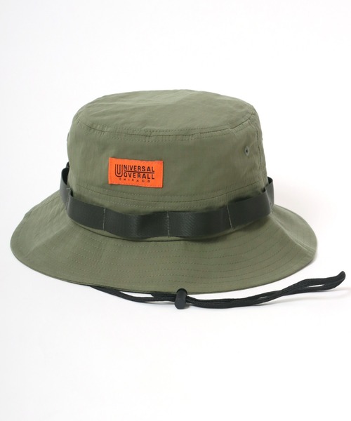 UNIVERSAL OVERALL（ユニバーサルオーバーオール）の「UNIVERSAL OVERALL/ユニバーサルオーバーオール Cotton Safari Hat/コットン サファリハット/アドベンチャーハット/バケットハット/ワンポイントロゴハット（ハット・メンズ・ブラック/ダークグリーン/アイボリー・FREE）」の11枚目の写真