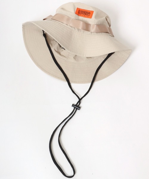 UNIVERSAL OVERALL（ユニバーサルオーバーオール）の「UNIVERSAL OVERALL/ユニバーサルオーバーオール Cotton Safari Hat/コットン サファリハット/アドベンチャーハット/バケットハット/ワンポイントロゴハット（ハット・メンズ・ブラック/ダークグリーン/アイボリー・FREE）」の22枚目の写真
