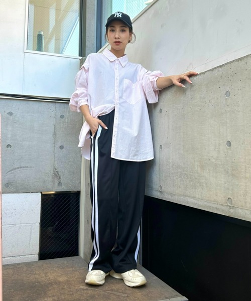 RODEO CROWNS WIDE BOWL（ロデオクラウンズワイドボウル）の「Field Track パンツ（その他パンツ・レディース・ブラック/グリーン/ライトブルー・FREE）」の4枚目の写真