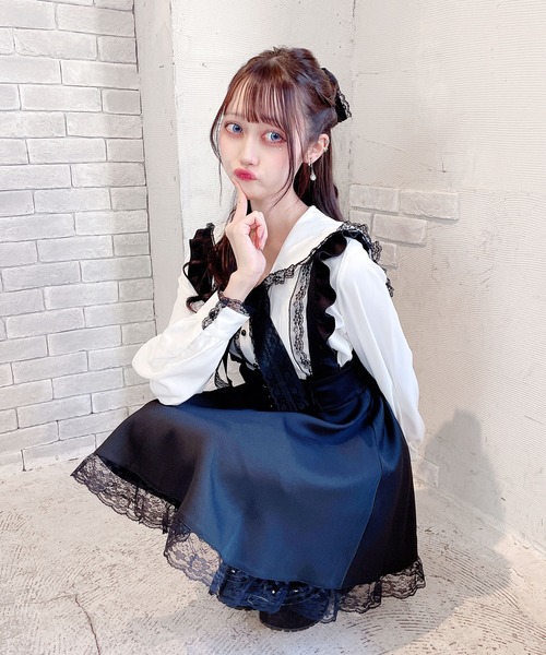 MA*RS（アメーバーマーズ）の「プリーツ襟セーラーブラウス（シャツ/ブラウス・レディース・ホワイト/ブラック/ピンク・FREE）」の9枚目の写真