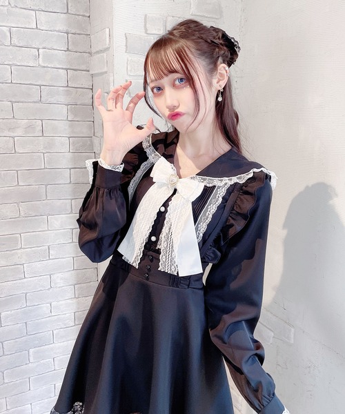 MA*RS（アメーバーマーズ）の「プリーツ襟セーラーブラウス（シャツ/ブラウス・レディース・ホワイト/ブラック/ピンク・FREE）」の15枚目の写真