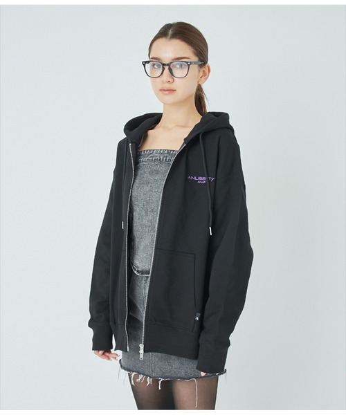 ANLIBERTY ANAP(アンリバティアナップ)の「ANLIBERTYベーシックロゴスウェットジップフーディー【ユニセックス】(パーカー・レディース・グレー/ブラック/ラベンダー・S/M)」の19枚目の写真