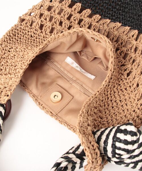 Chez toi（シェトワ）の「メッシュテープハンドルワンショルBAG（ショルダーバッグ・レディース・ブルー/ベージュ/ブラック・FREE）」の6枚目の写真
