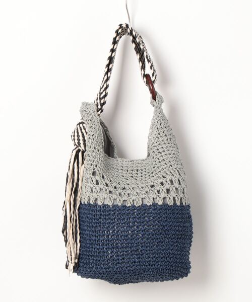 Chez toi（シェトワ）の「メッシュテープハンドルワンショルBAG（ショルダーバッグ・レディース・ブルー/ベージュ/ブラック・FREE）」の9枚目の写真