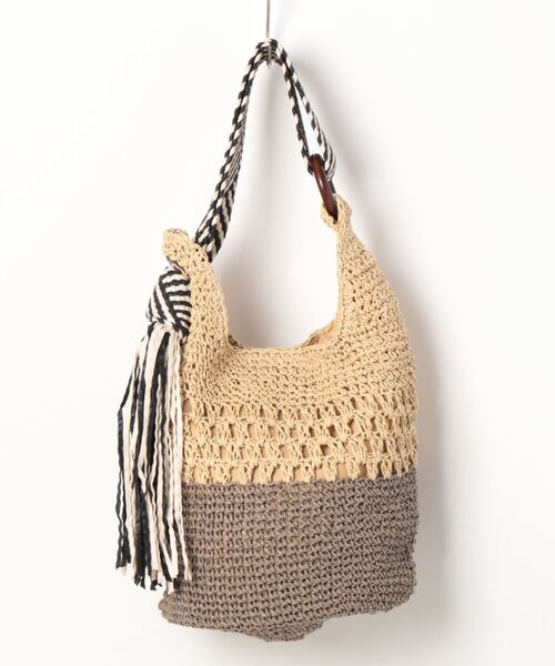 Chez toi（シェトワ）の「メッシュテープハンドルワンショルBAG（ショルダーバッグ・レディース・ブルー/ベージュ/ブラック・FREE）」の11枚目の写真