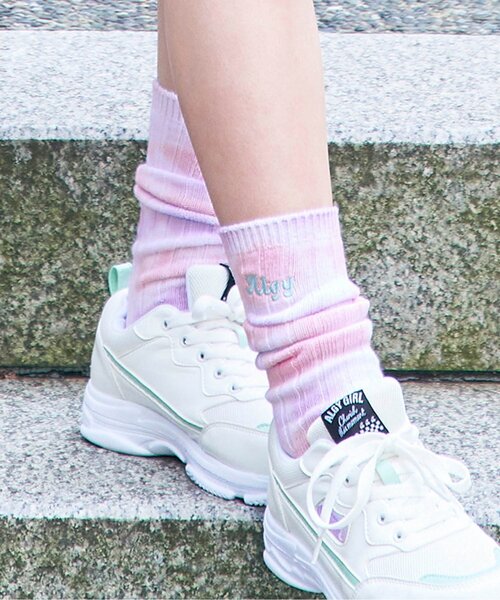 algy（アルジー）の「タイダイルーズソックス（ソックス/靴下・キッズ・ミント/ラベンダー/ピンク・21/24）」の3枚目の写真