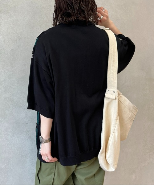 CPCM（シーピーシーエム）の「ジャガード半袖ニットポロカーディガン（カーディガン/ボレロ・メンズ・ベージュ/グレー/ブラック・LARGE/MEDIUM）」の8枚目の写真