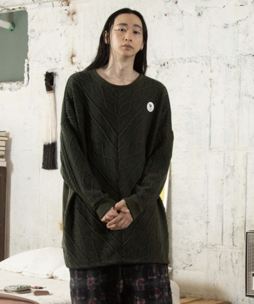 STOF(ストフ)の「STOF/ストフ/Queen Save The Woven Pullover(スウェット・メンズ・ブラック/カーキ・MEDIUM/SMALL)」の1枚目の写真