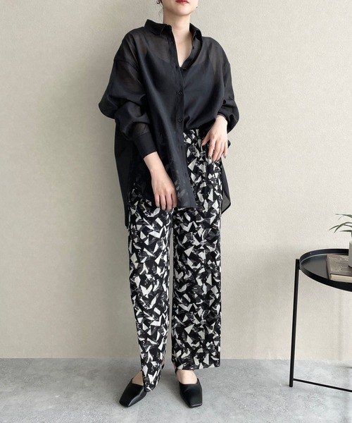 LOWRYS FARM（ローリーズファーム）の「キカガライージーパンツ　194530（その他パンツ・レディース・ブラック/ブラウン/アイボリー・FREE）」の8枚目の写真