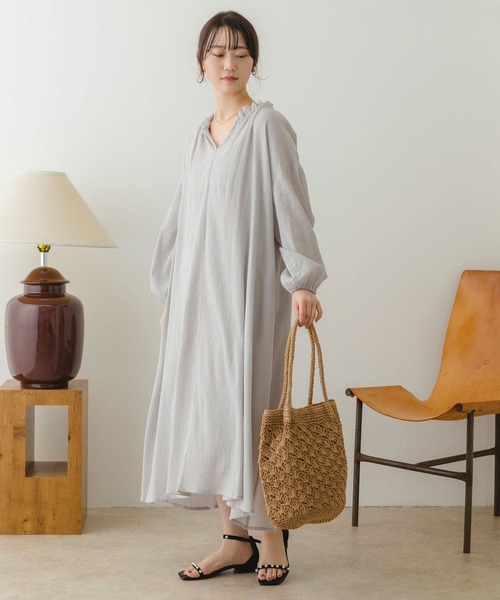 RODE SKO(ロデスコ)の「ペーパーショルダートートバッグ(かごバッグ・レディース・グレー/ナチュラル/カーキ・ONE)」の9枚目の写真