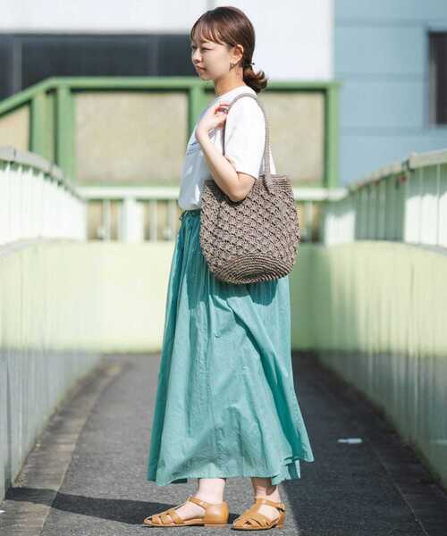 RODE SKO(ロデスコ)の「ペーパーショルダートートバッグ(かごバッグ・レディース・グレー/ナチュラル/カーキ・ONE)」の20枚目の写真