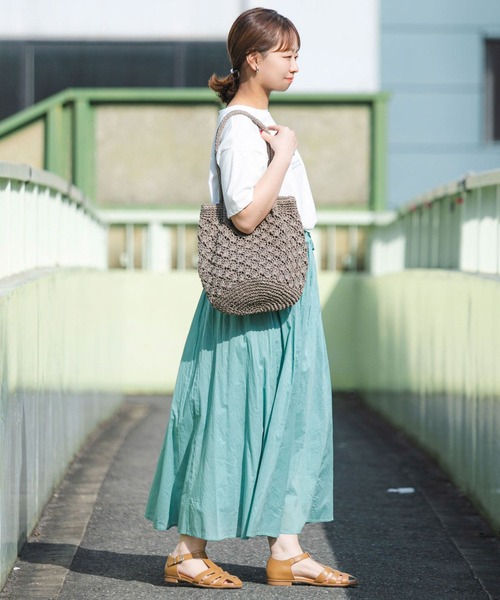 RODE SKO(ロデスコ)の「ペーパーショルダートートバッグ(かごバッグ・レディース・グレー/ナチュラル/カーキ・ONE)」の21枚目の写真