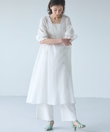 Green　Parks | I 胸元レース7分袖ワンピース(ワンピース)