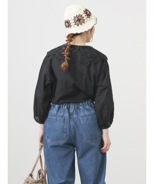 ehka sopo（エヘカソポ）の「レース襟ブラウス（シャツ/ブラウス・レディース・ブラック/オフホワイト/キナリ・ﾌﾘ-）」の10枚目の写真