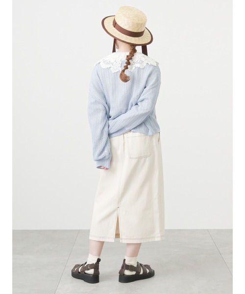 ehka sopo（エヘカソポ）の「レース襟ブラウス（シャツ/ブラウス・レディース・ブラック/オフホワイト/キナリ・ﾌﾘ-）」の18枚目の写真