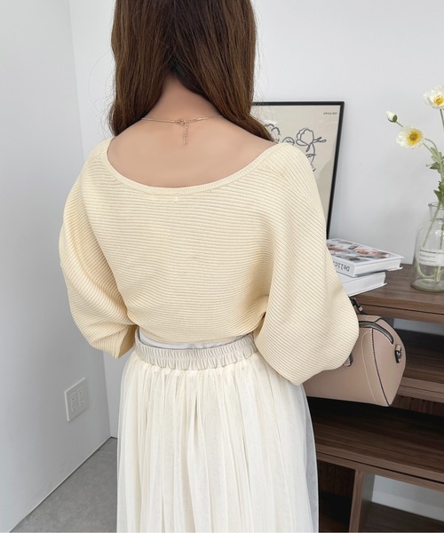 ★リボン ニットボレロ★ フロントリボンニットボレロ｜PETAL ONLINE（ペタルオンライン）