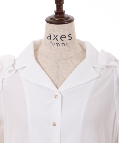 axes femme(アクシーズファム)の「レースアップフリル袖ブラウス(シャツ/ブラウス・レディース・イエロー/ホワイト/ブラック・FREE)」の13枚目の写真