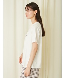 スナイデルホーム　ネイビー　tシャツ　ペプラム　パンツ　moispro 異素材ペプラムTシャツ（カットソー/Tシャツ）｜SNIDEL