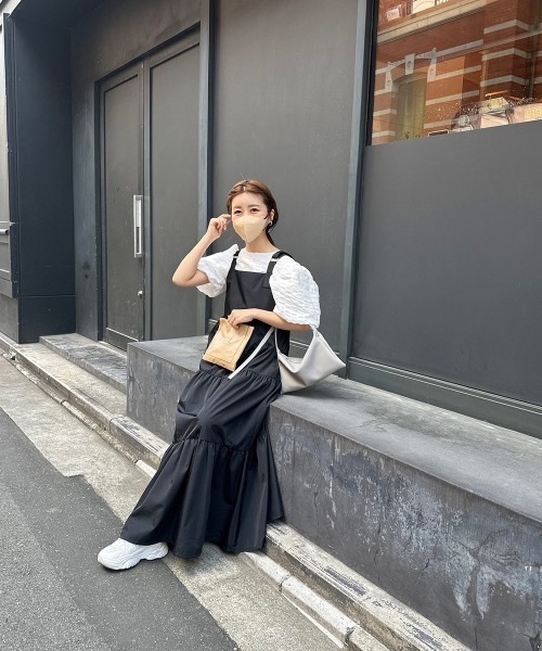 I_am（アイアム）の「ripple puff sleeve tops（Tシャツ/カットソー・レディース・イエロー/ホワイト/ブラック・FREE）」の7枚目の写真