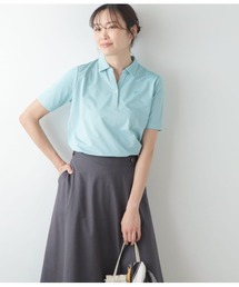 リネンライク鹿の子 スキッパーポロシャツ