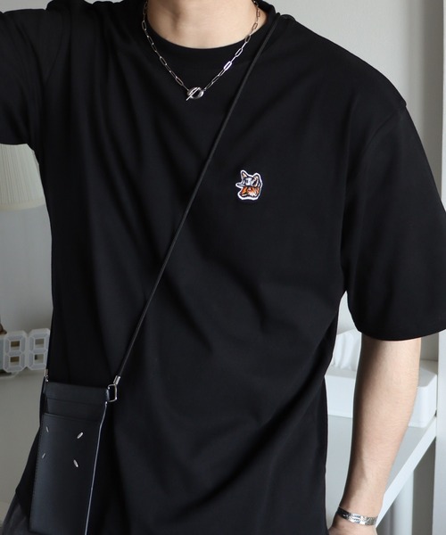__gram.（スペースグラム）の「FOX刺繍Tシャツ（Tシャツ/カットソー・メンズ・ホワイト/ブラック×ホワイト/ホワイト×ネイビー/ブラック・M/L）」の4枚目の写真